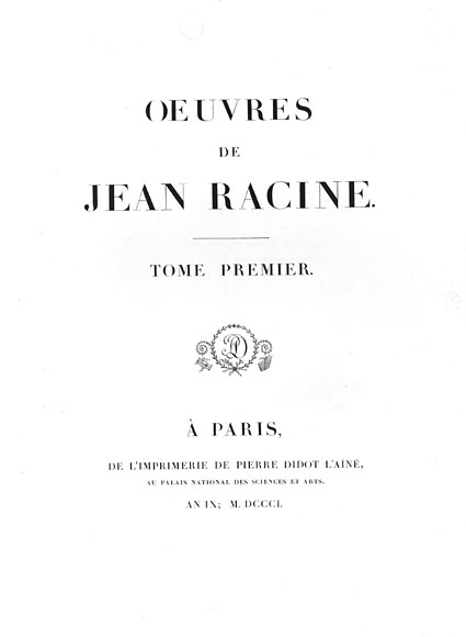 Oeuvres de Jean Racine.
