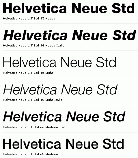 neue helvetica pro 65 medium